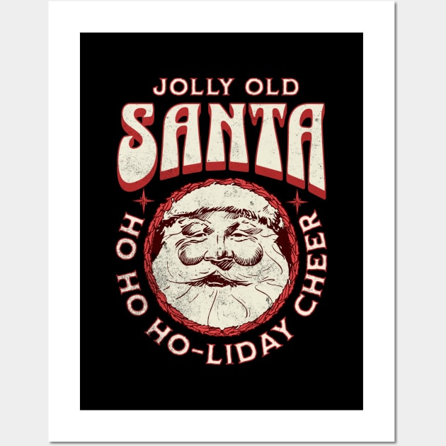 Retro vintage Jolly old Santa Wall Art by Graffik-Peeps